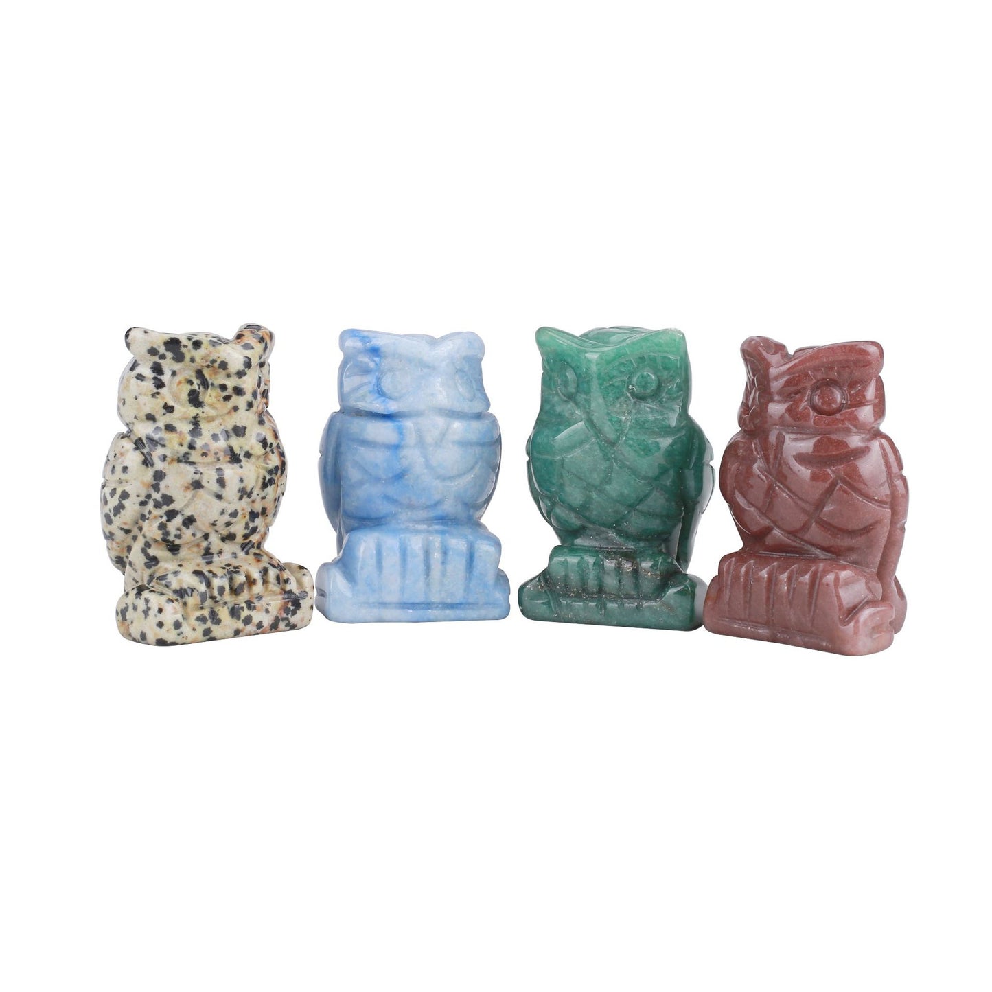 Owl Crystal Carvings 1set =10pcs,50mm*35mm