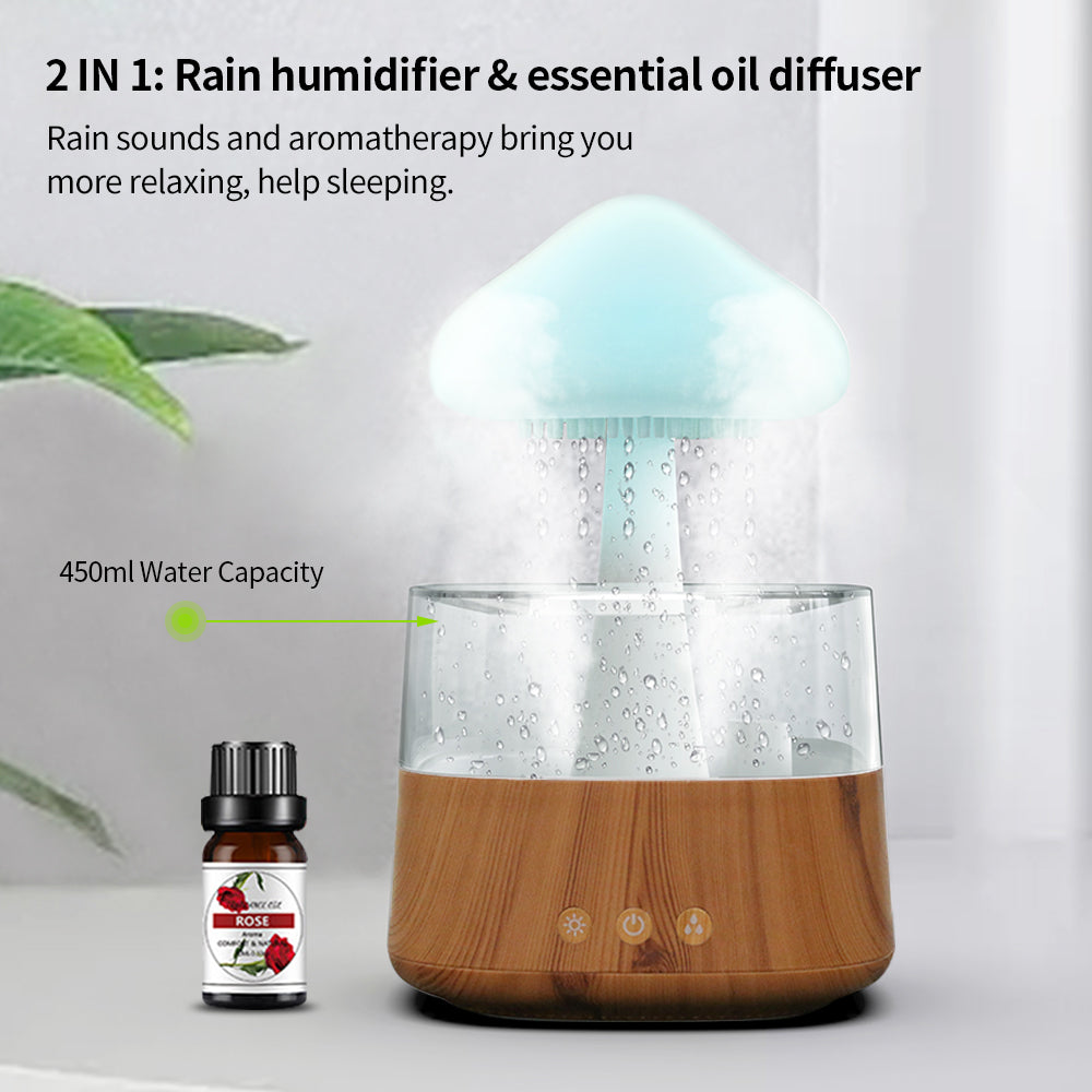 Ultrasonic atomizing cloud and rain humidifier