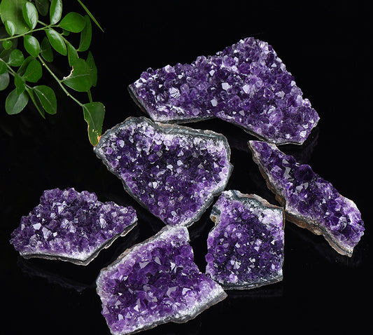 Amethyst Cluster Crystal Randomly 1Set=2pcs,80G-260G