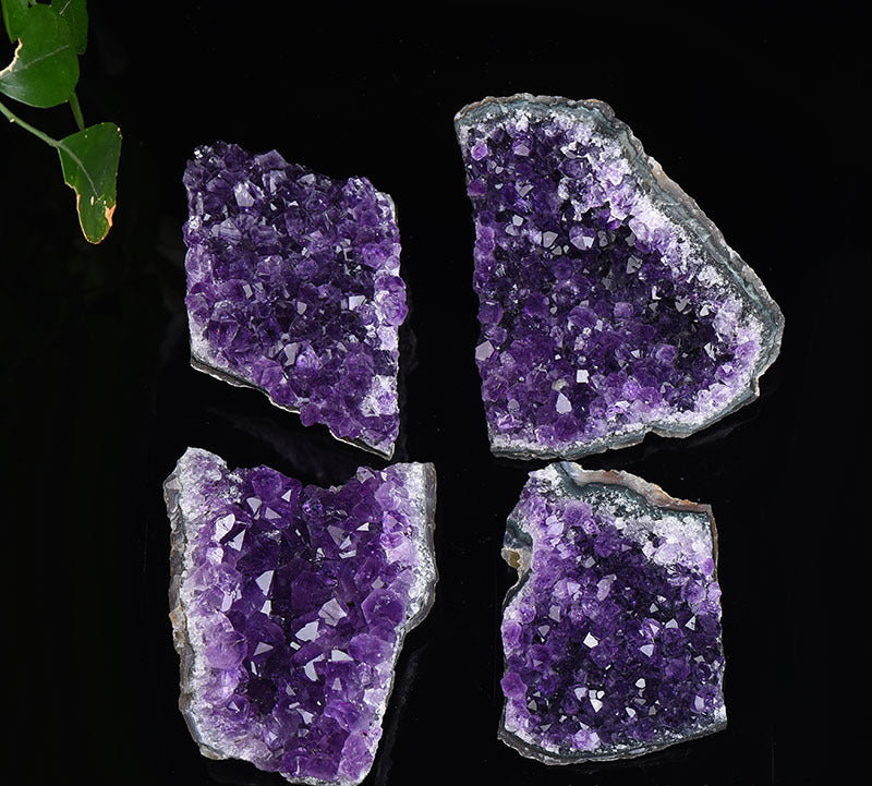 Amethyst Cluster Crystal Randomly 1Set=2pcs,80G-260G