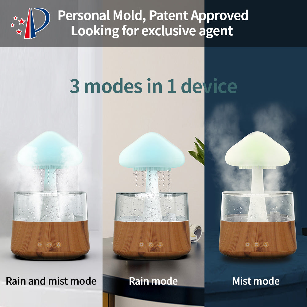 Ultrasonic atomizing cloud and rain humidifier