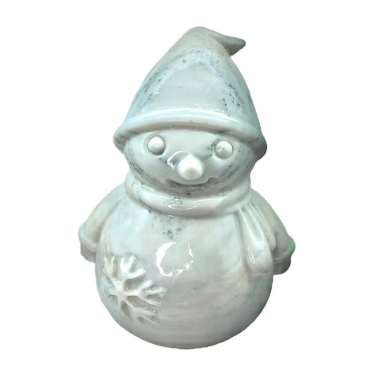 511-Large Carving white jade snow man