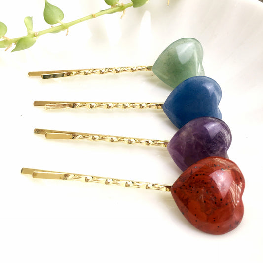 Natural crystal lovely hairpins