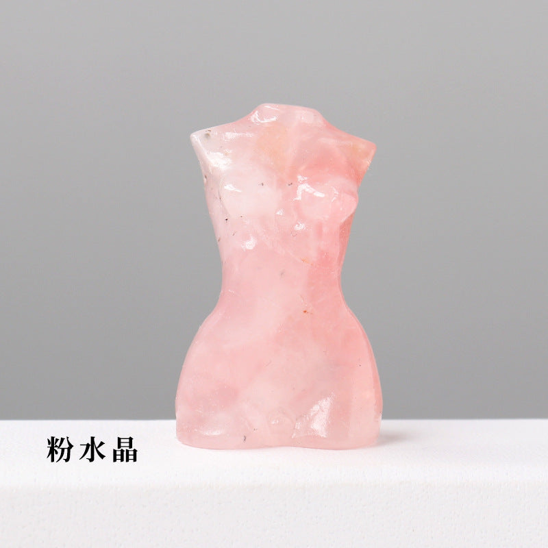 Natural Crystal woman body Crystal Carving