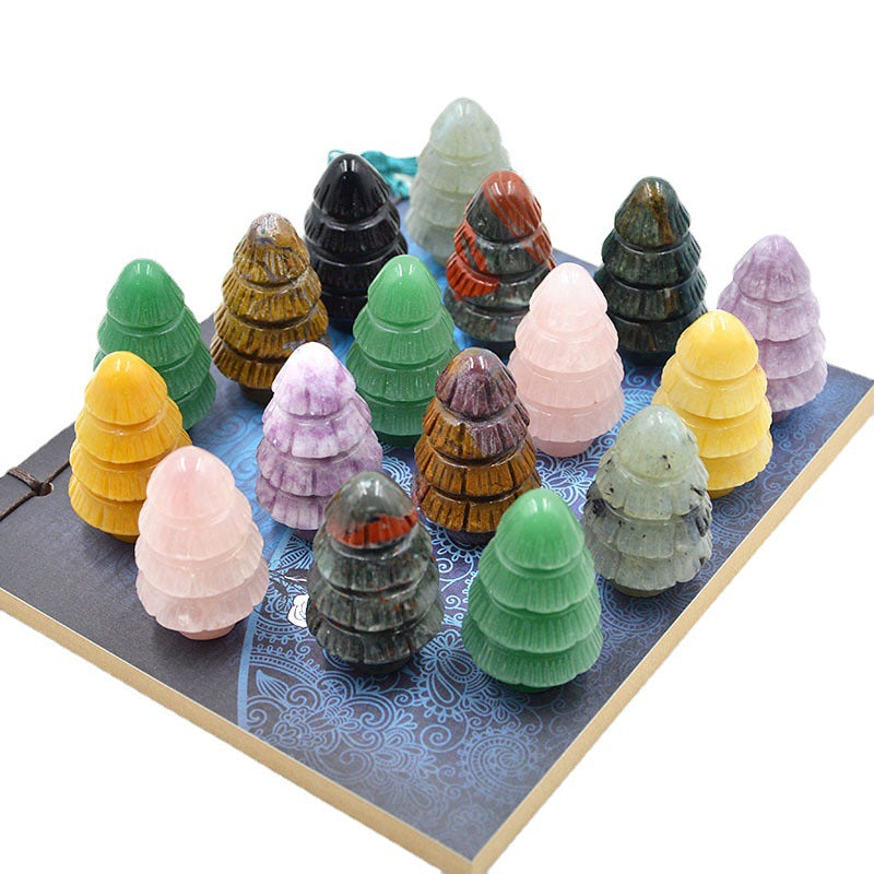 Rock crystal Christmas tree 5 pieces on sale.