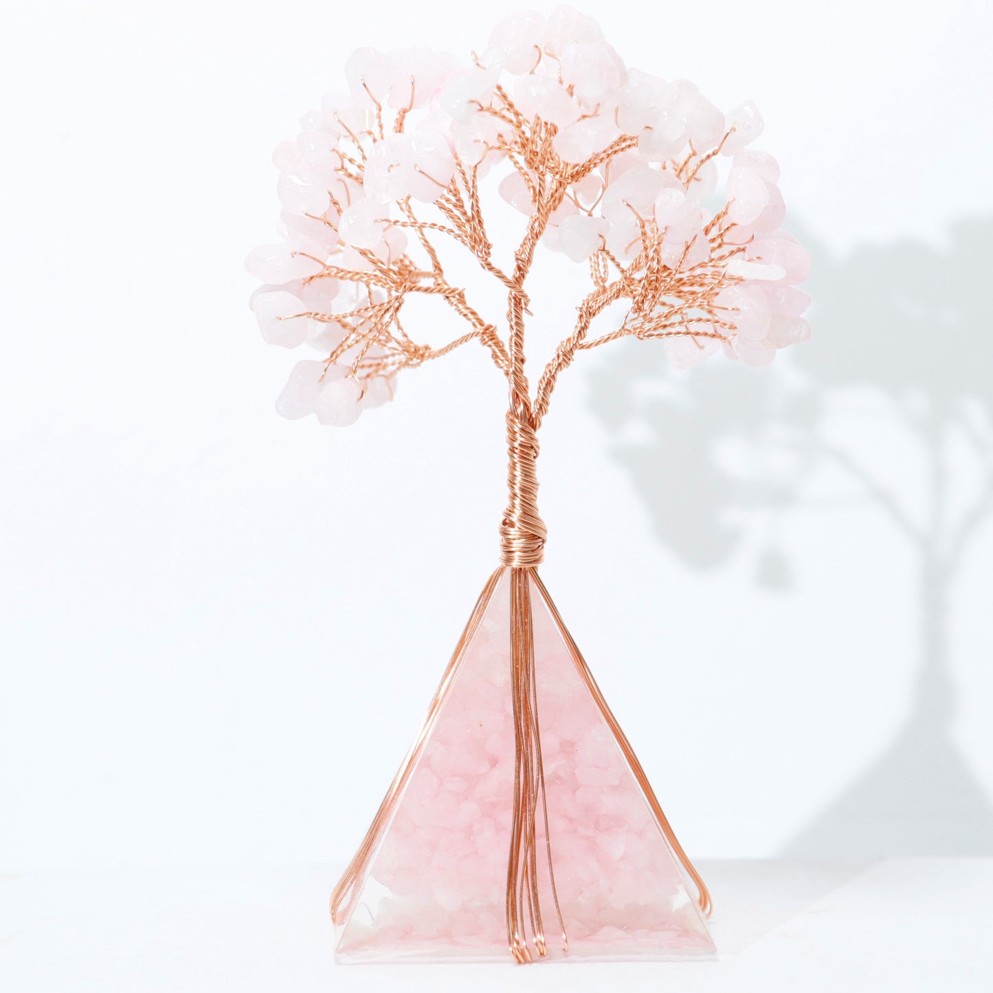 Fortune tree pyramid Crystal Carving,110*50*50mm