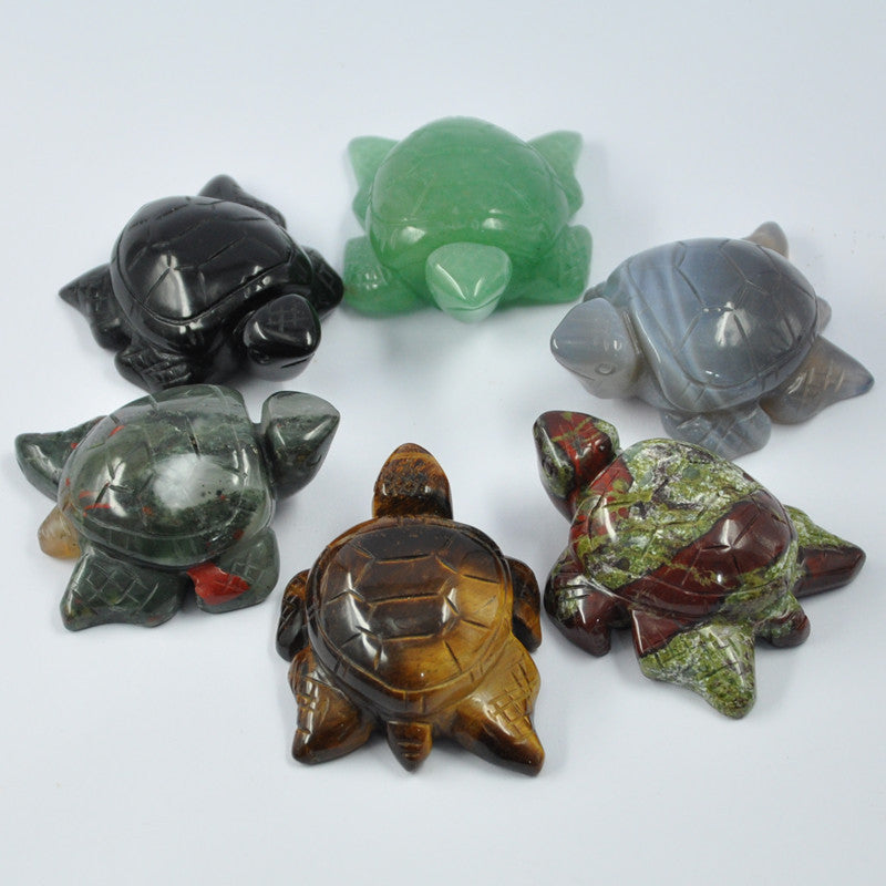 Natural Crystal Turtle 50mm Set