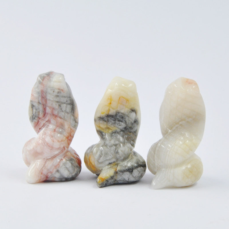 Natural crystal jade snake ornaments