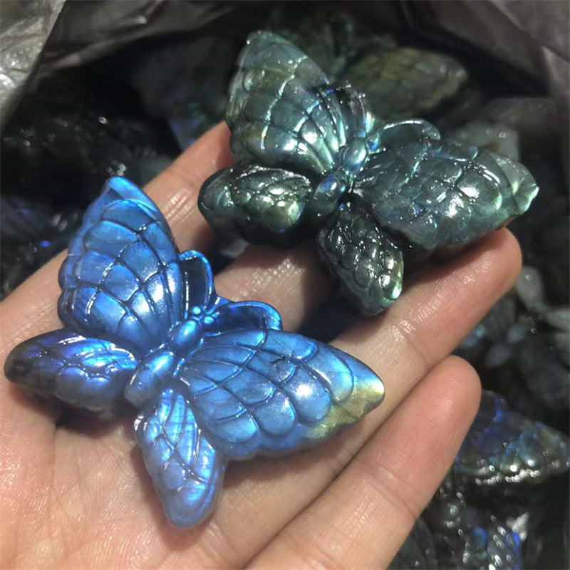 Labradorite Carvings and pendants Crystal 2pcs=1Set=$48,40mm*60mm