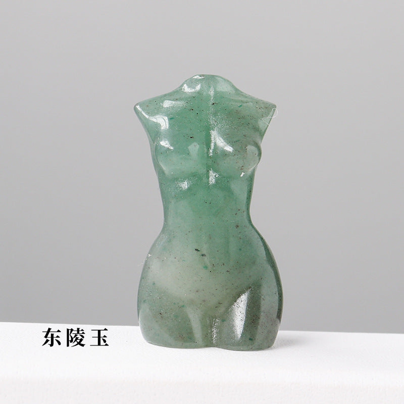 Natural Crystal woman body Crystal Carving