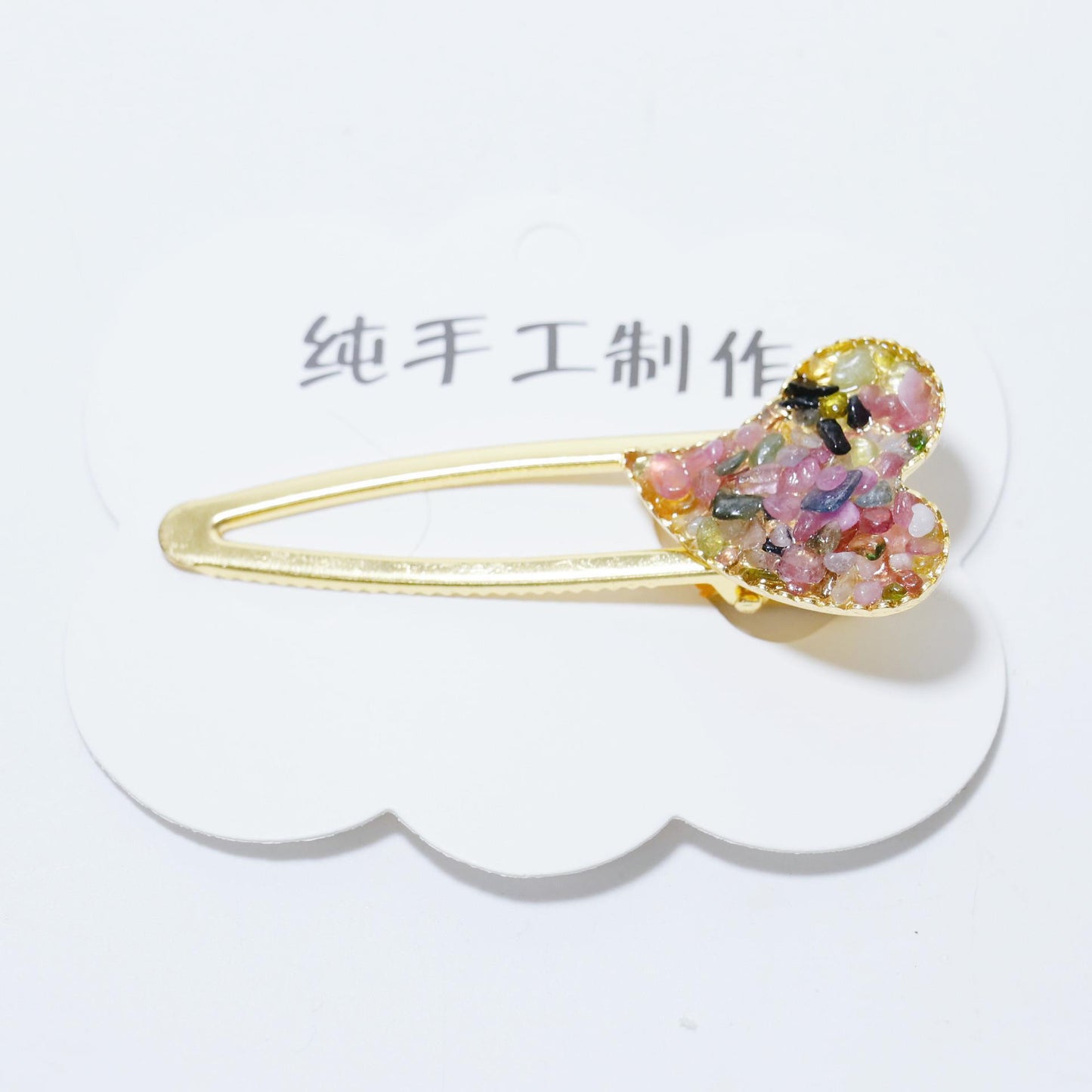 Crystal Love hairpin Random 1set = 4pcs,60*15*10mm