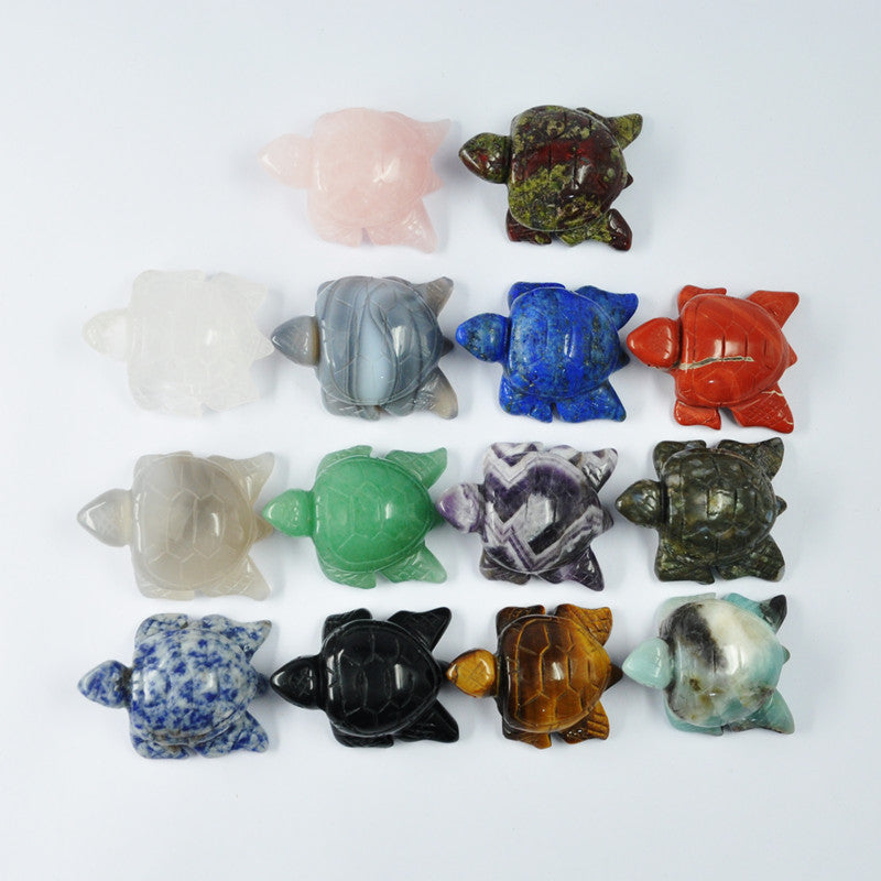 Natural Crystal Turtle 50mm Set