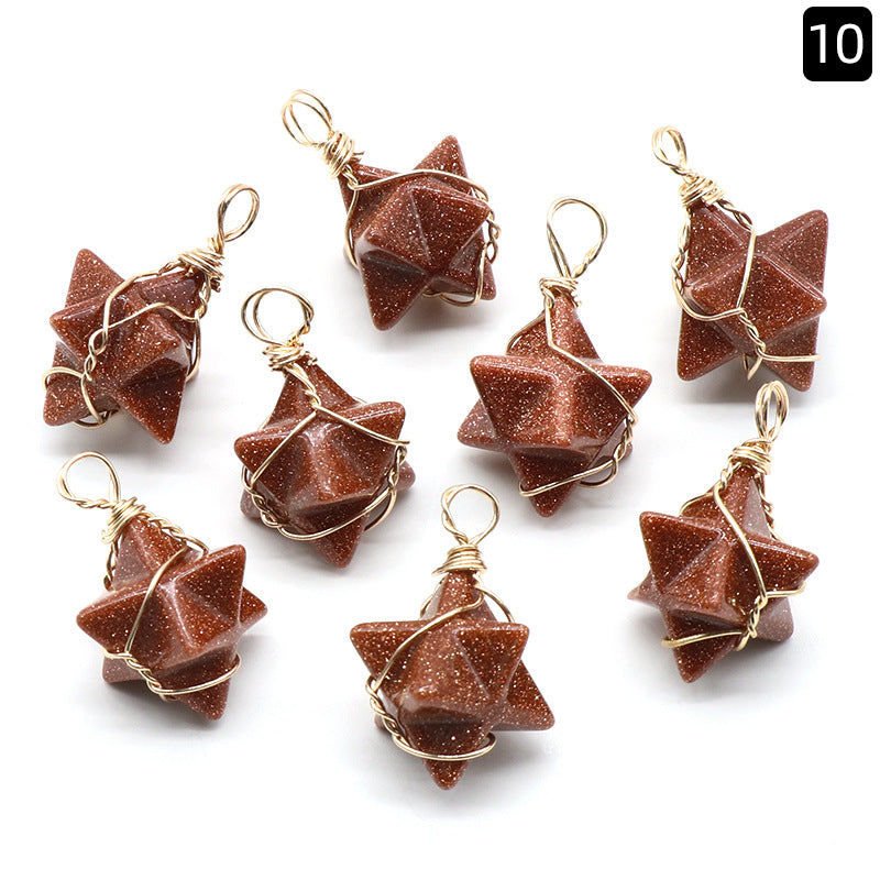 Merkabah pendant Crystal Random 1set=8pcs,20mm