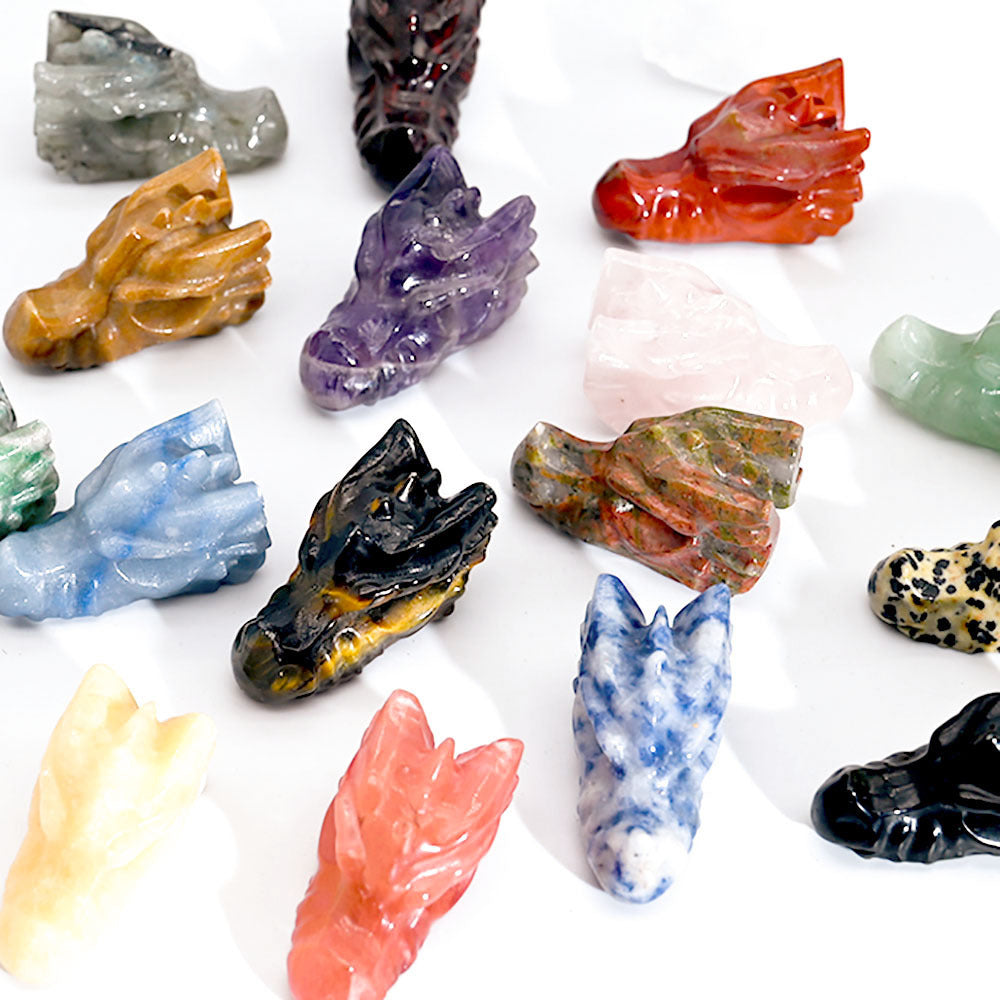 Dragon Head Crystal Randomly 1Set=12pcs,19*37mm,18g/pcs