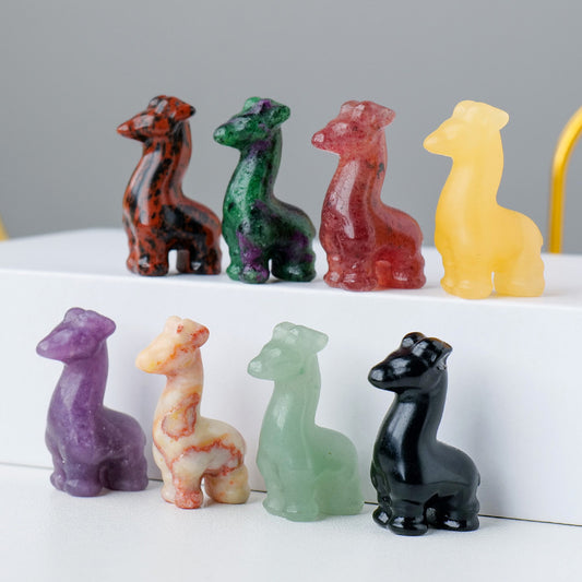 Giraffe Crystal Carving Random 1Set=10pcs,30mm*15