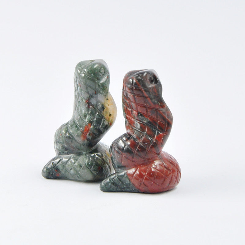 Natural crystal jade snake ornaments