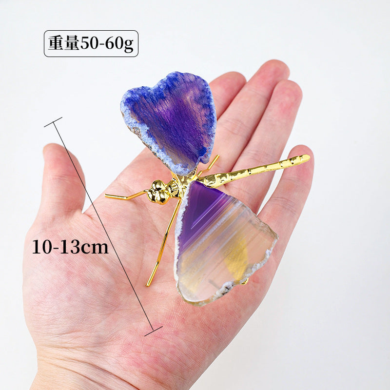 Agate piece Dragonfly 10-13cm,50-60g/pcs