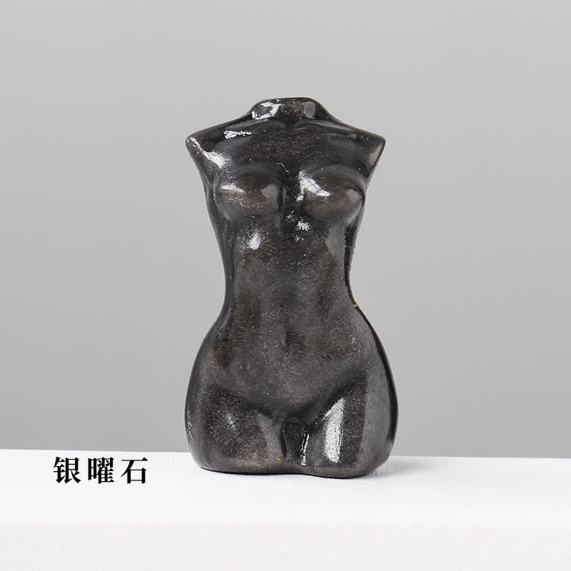 Natural Crystal woman body Crystal Carving