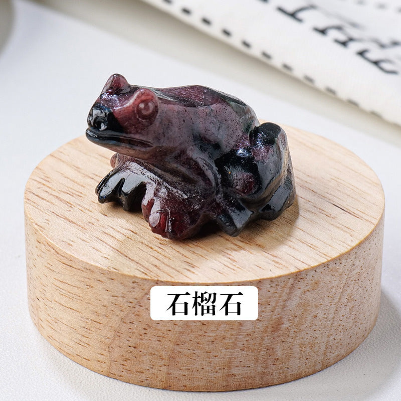 Natural Crystal Frog Carving 16 pieces