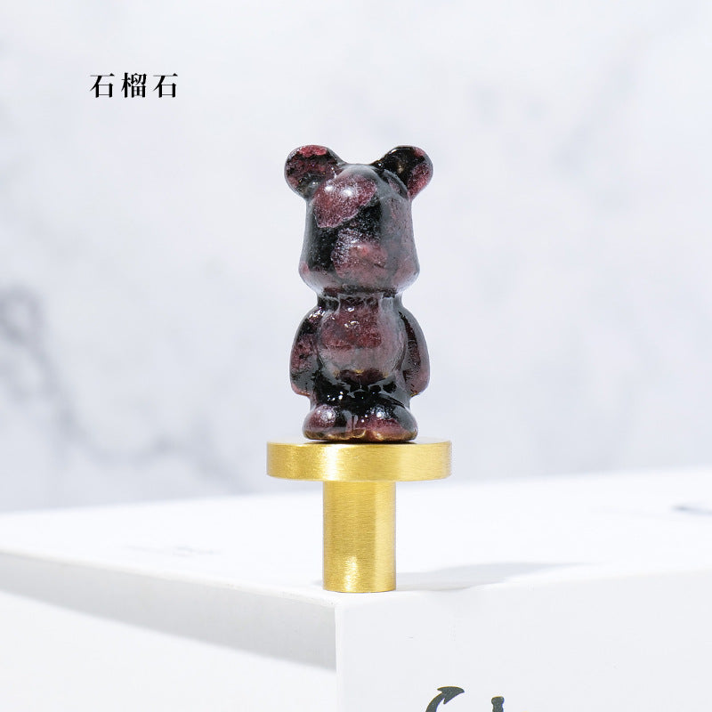 Natural Crystal Bear Break Carving