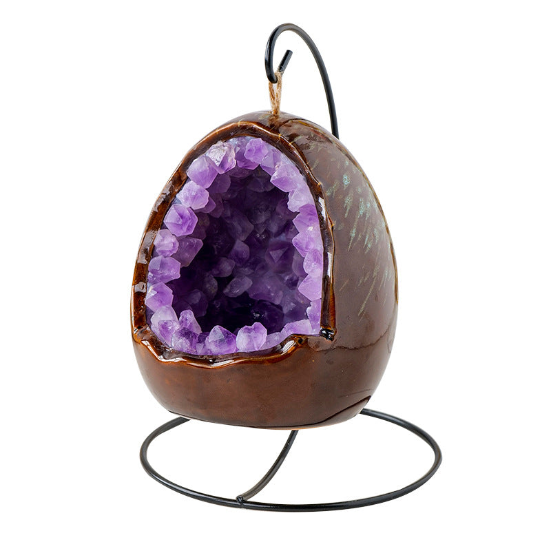 Crystal Cave Led Light Crystal Egg hand-made Household lighting 10cm*8.5cm