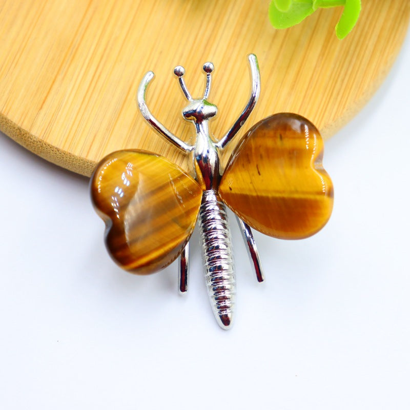 Butterfly ornaments love heart-shaped  Crystal Random 1set=10pcs,38*42*15mm