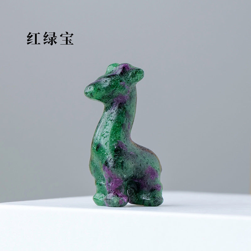 Giraffe Crystal Carving Random 1Set=10pcs,30mm*15