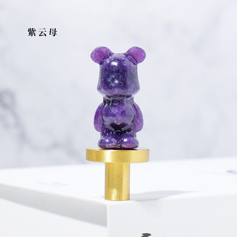 Natural Crystal Bear Break Carving