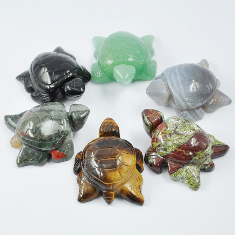 Natural Crystal Turtle 50mm Set