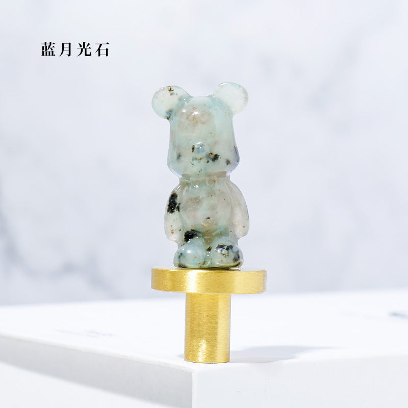 Natural Crystal Bear Break Carving