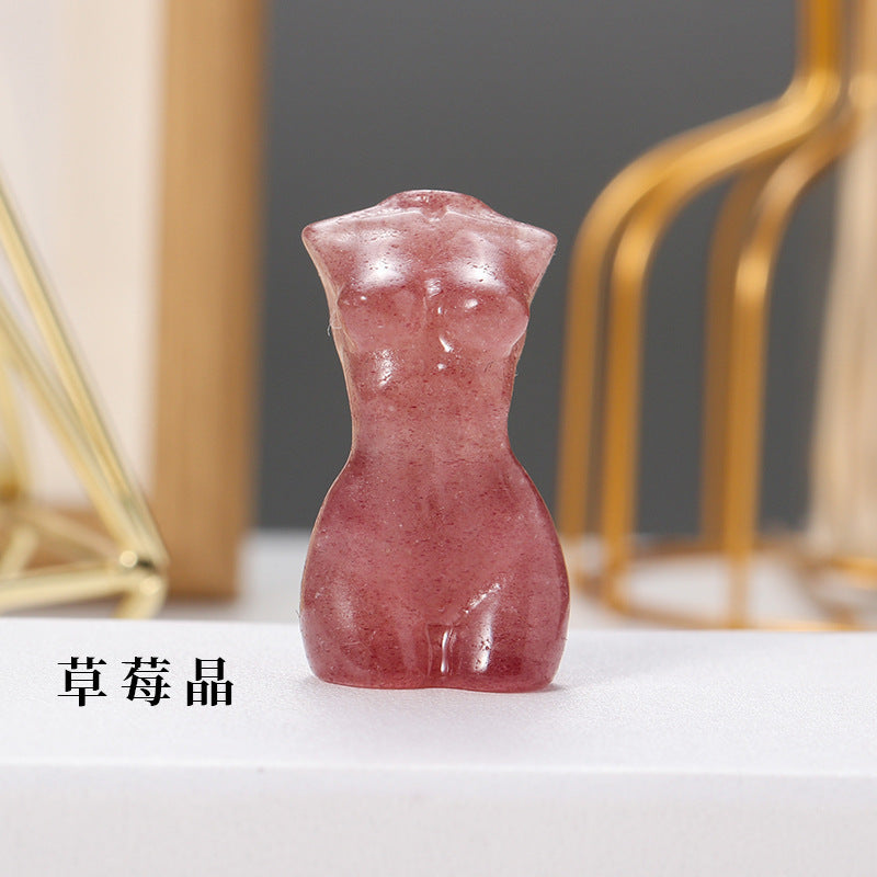 Natural Crystal woman body Crystal Carving