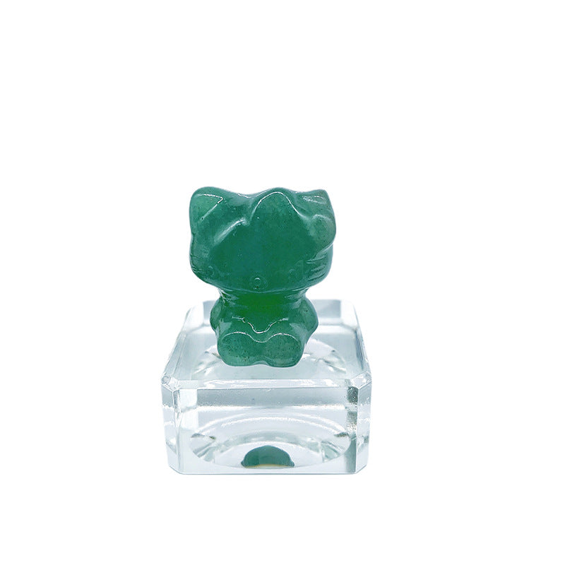 Kitty Cat Crystal Carvings Random 1set =10pcs,29mm*23mm