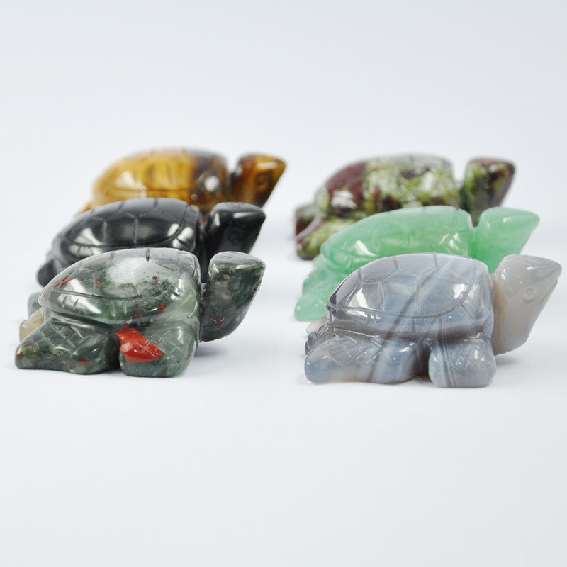 Natural Crystal Turtle 50mm Set