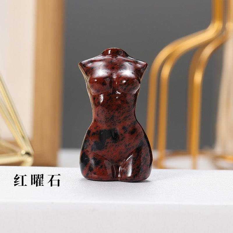 Natural Crystal woman body Crystal Carving