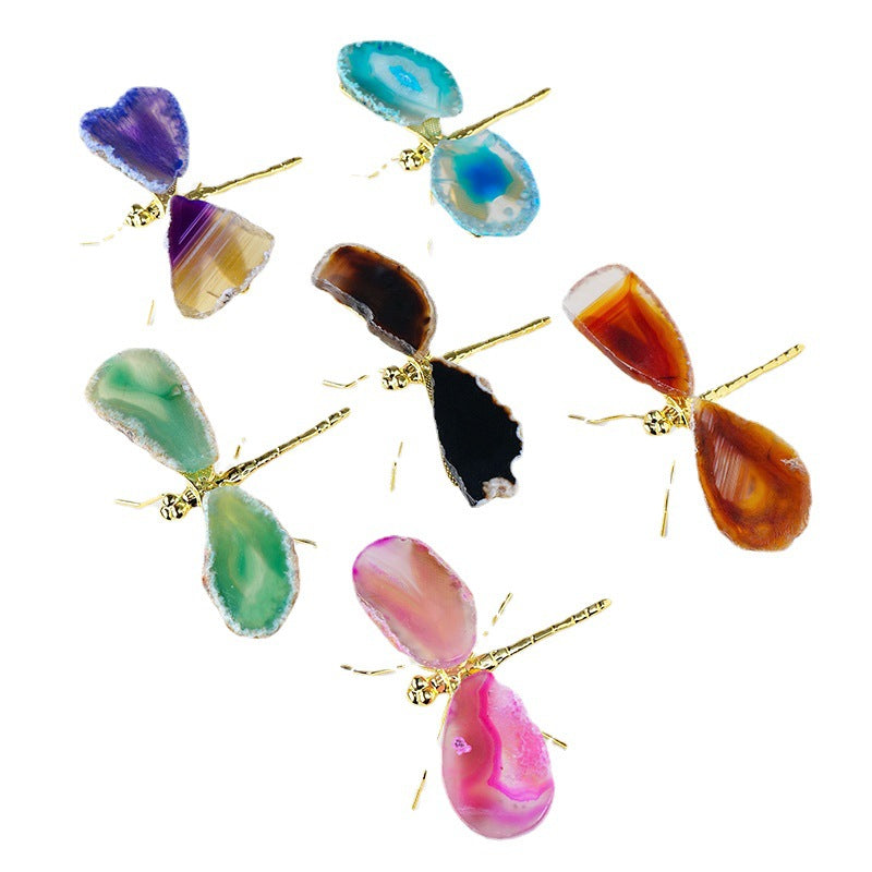 Agate piece Dragonfly 10-13cm,50-60g/pcs