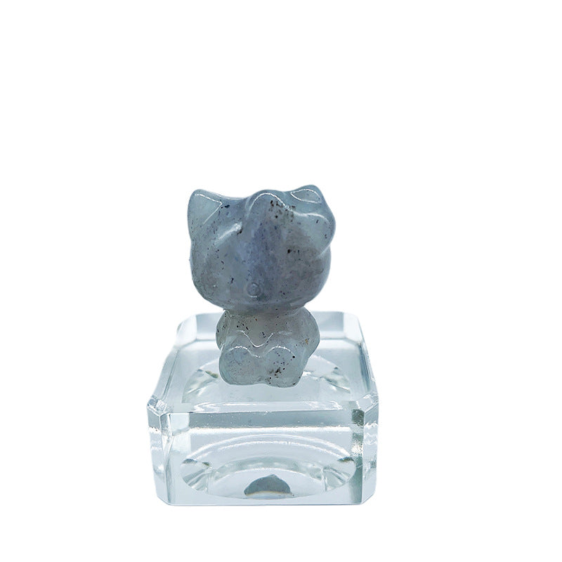 Kitty Cat Crystal Carvings Random 1set =10pcs,29mm*23mm