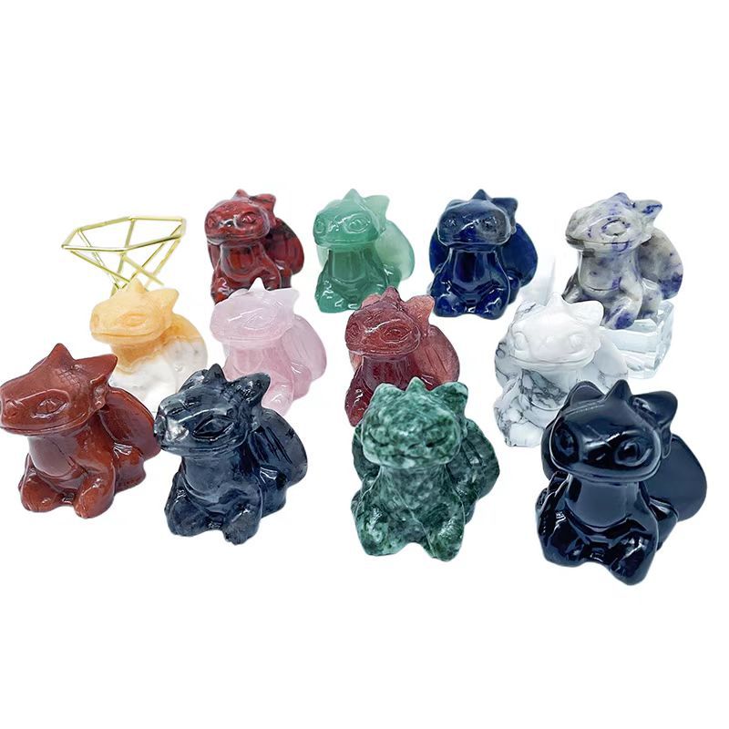 Toothless Dragon tamer Crystal Carvings 1set =12pcs,42mm*46mm