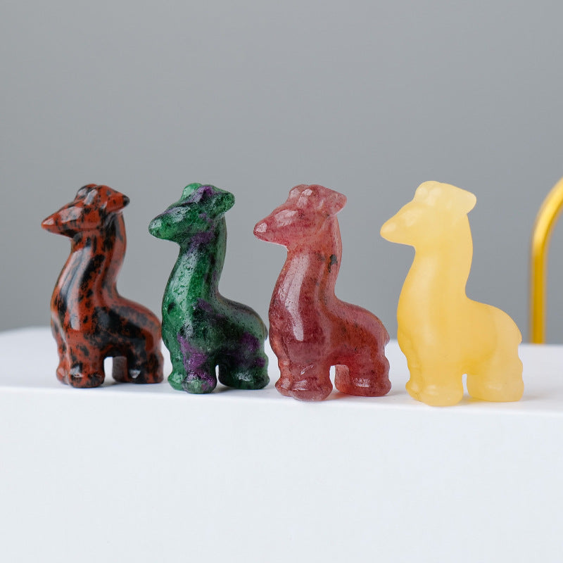 Giraffe Crystal Carving Random 1Set=10pcs,30mm*15