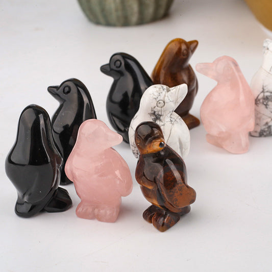 Penguin Crystal Carvings Random 1set=10pcs,47mm*30mm