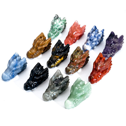 Dragon Head Crystal Randomly 1Set=12pcs,19*37mm,18g/pcs