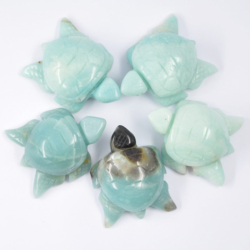 Natural Crystal Turtle 50mm Set