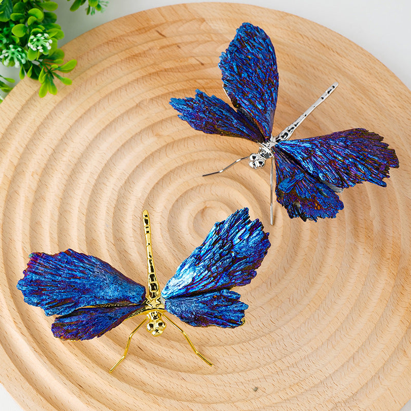 Crystal Dragonfly tourmaline 2pcs/Set 12cm/120g