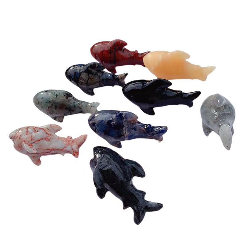 Natural shark crystal sets