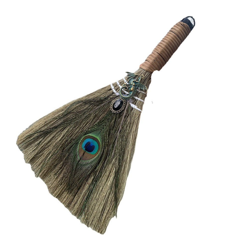 Witch Mini Broom with Crystal Cleaning for Home 300*200mm 100g/pcs