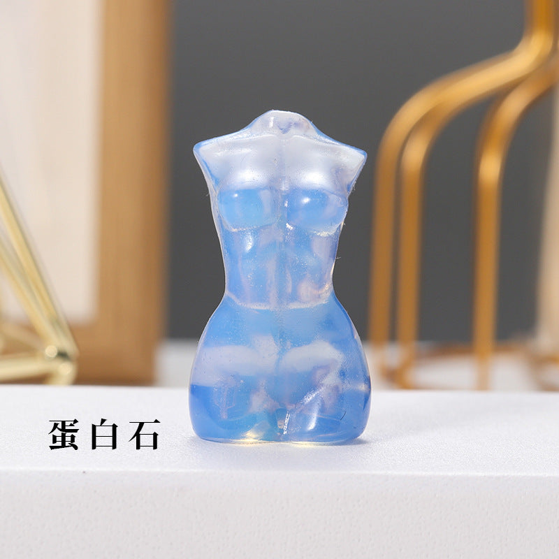 Natural Crystal woman body Crystal Carving