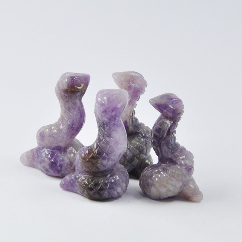 Natural crystal jade snake ornaments