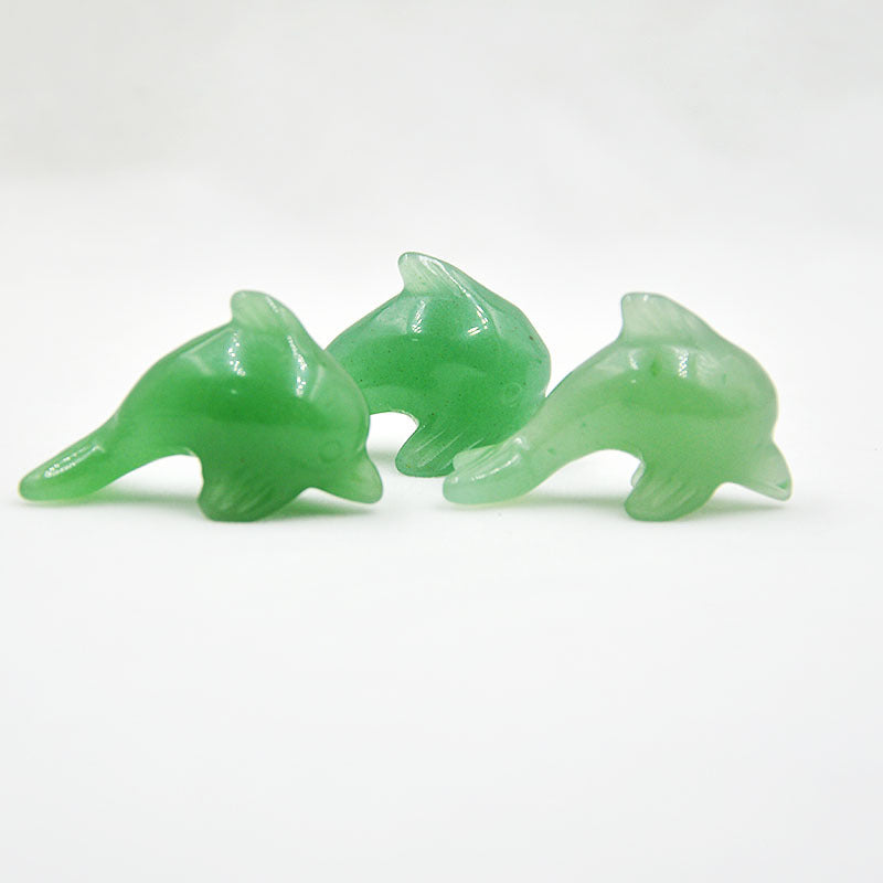 Natural Crystal Dolphins 41X15x26mm