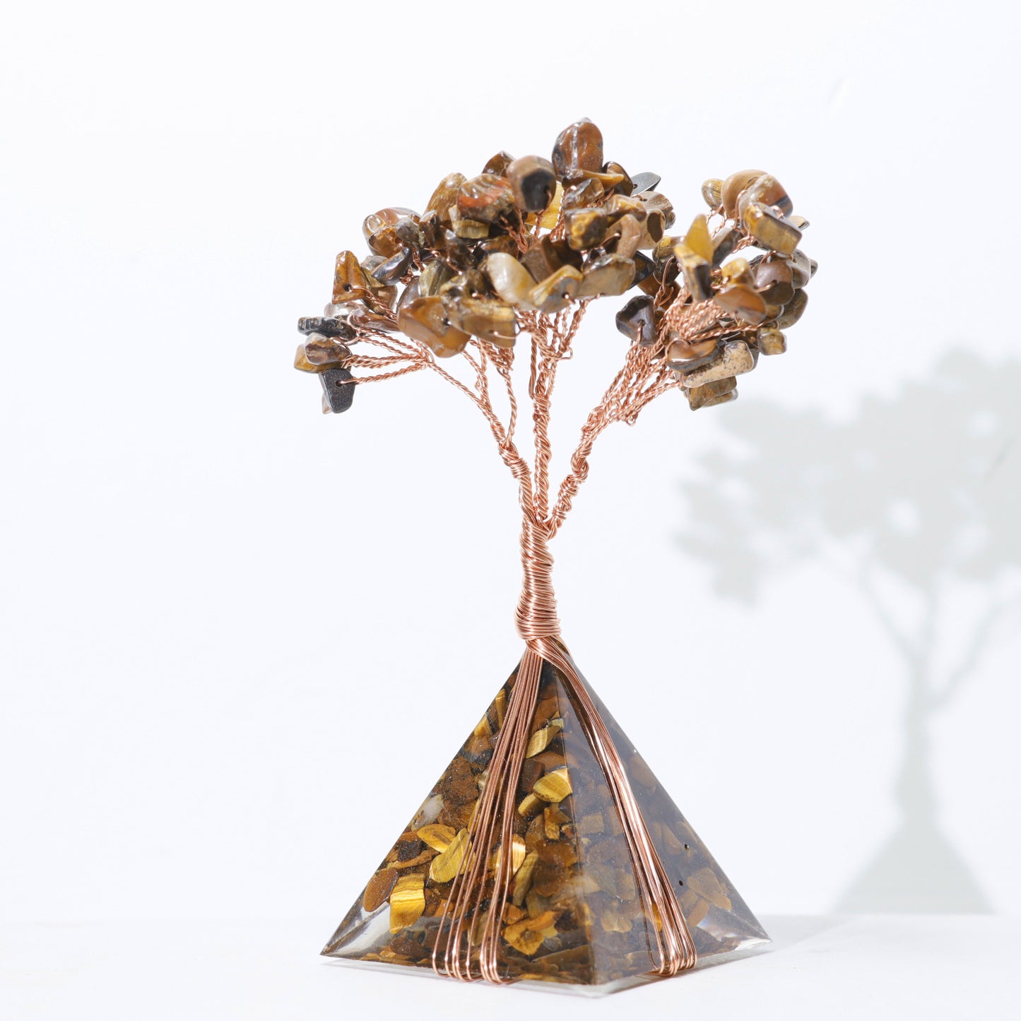 Fortune tree pyramid Crystal Carving,110*50*50mm