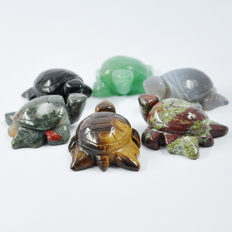 Natural Crystal Turtle 50mm Set