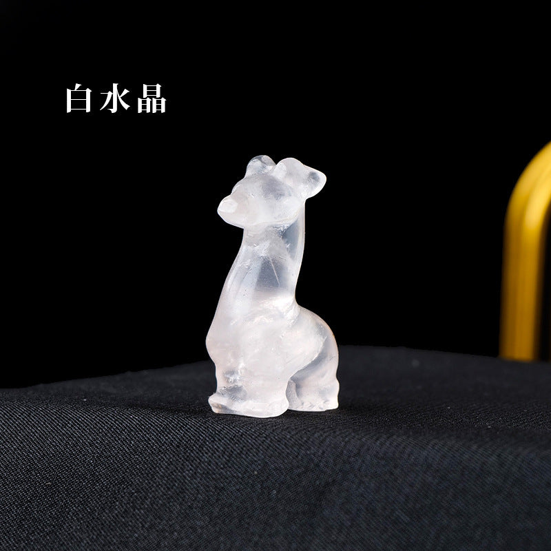 Giraffe Crystal Carving Random 1Set=10pcs,30mm*15